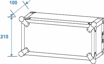 Roadinger Verstärkerrack PR-2ST, 4HE, 57cm