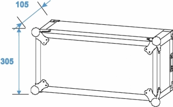 Roadinger Verstärkerrack PR-2ST, 6HE, 57cm