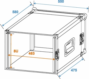 Roadinger Verstärkerrack PR-2, 8HE, 47cm