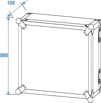 Roadinger Verstärkerrack PR-2ST, 12HE, 57cm