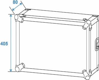 Roadinger Rack Profi 8HE 45cm mit Rollen