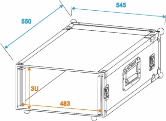 Roadinger Verstärkerrack PR-1, 3HE, 47cm tief