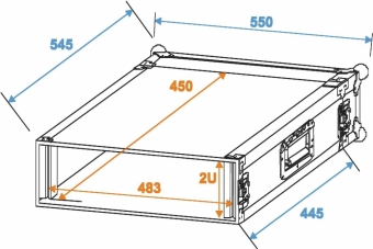 Roadinger Rack Profi 2HE 45cm