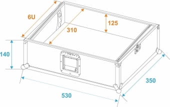 Roadinger Mixer-Case Profi MCV-19, variabel, sw 6HE