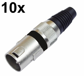 10 x Omnitronic XLR Stecker 3pol