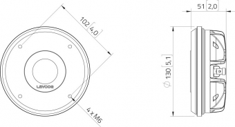 Lavoce DN14.300T 1,4 Zoll  Kompressionstreiber, Neodym
