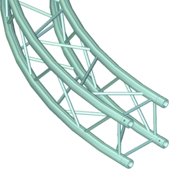 Alutruss Quadlock 6082 Element f.Kreis 2m in.90°