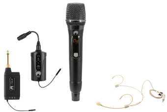 Omnitronic Set FAS TWO + Dyn. Funkmikrofon + BP + Headset 660-690MHz