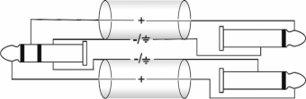 Adapterkabel 3,5 Klinke/2xKlinke 1,5m sw