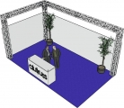 Alutruss Messestand Quadlock 6082 L-Form 7x4x3,5m Alutruss Messestand Quadlock 6082 L-Form 7x4x3,5m