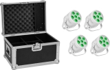 4er Bundle Eurolite Led Silent Par 6 QCL ws + Case 4er Bundle Eurolite Led Silent Par 6 QCL ws + Case