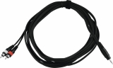 Adapterkabel 3,5 Klinke/2xCinch 3m sw Adapterkabel 3,5 Klinke/2xCinch 3m sw