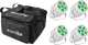 4er Bundle Eurolite Led Silent Par 6 QCL ws + Softbag
