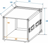 Roadinger Verstärkerrack PR-2ST, 10HE, 57cm