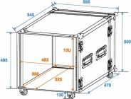 Roadinger Rack Profi 10HE 45cm mit Rollen