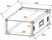 Roadinger Rack Profi 4HE 45cm