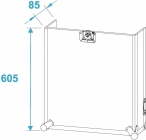 Roadinger Kombi-Case 10HE mit Rollen