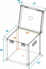 Roadinger Flightcase Spiegelkugel 50cm