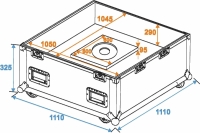 Roadinger Flightcase Spiegelkugel 100cm