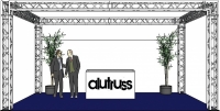 Alutruss Messestand Quadlock 6082 Rechteck 7x4x3,5m