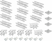 Alutruss Traversenset QUADLOCK 6082 Rechteck 7,71x4x3,5m (BxTxH)