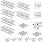 Alutruss Messestand Quadlock 6082 L-Form 7x4x3,5m