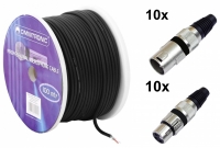 Omnitronic Mikrofonkabel sw + Steckerset