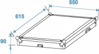 Roadinger Kombi-Case Profi, 8HE mit Rollen