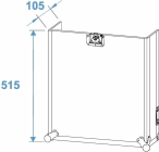 Roadinger Kombi-Case Profi, 8HE mit Rollen