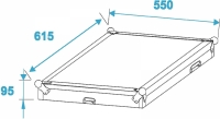 Roadinger Kombi-Case Profi, 14HE mit Rollen