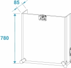 Roadinger Kombi-Case Profi, 14HE mit Rollen